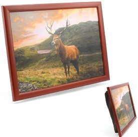 Stag Lap Tray with Lake in the Background by Leonardo Collection