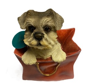 Schnauzer Dog in Gift Bag by Leonardo Collection