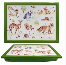Woodland Wildlife Laptray with a Cushioned Bean Bag by Leonardo Collection