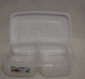 2.5L Twin Compartments Lunch Box Food Storage Tub - IDEAL FOR WORK OR SCHOOL