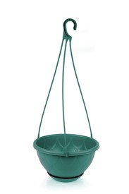 4.6Litre Green Round Hanging Plastic Plant Flower Planter Planting Pot Basket