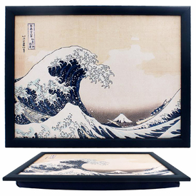 Japanese Hokusai Laptray with Cushioned Bean Bag Base by The Leonardo Collection