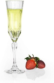 RCR Adagio Set of 6 Luxion Crystal Champagne Flute Glasses
