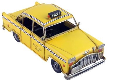 Metal Tin New York Yellow Taxi Cab Model