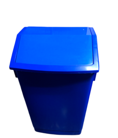 Addis Plastic 60L Blue Recycle Bin Kitchen Rubbish Bin Waste Dustbin Recycle Blue Box