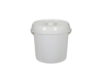 Whitefurze 14L Cream Nappy Bin with Lid and Handle