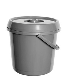 Whitefurze 14L Grey Nappy Bin with Lid and Handle
