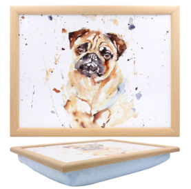 PUG LAPTRAY  with Cushioned bean bag base by Leonardo Collection