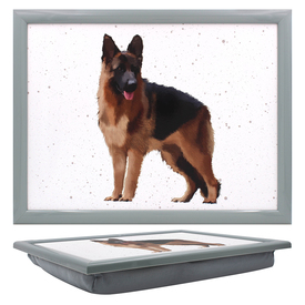 GERMAN SHEPHERD LAPTRAY with Cushioned bean bag base by Leonardo Collection