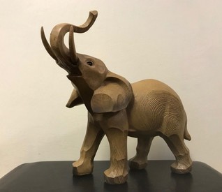 Wood Effect Elephant Statue by Leonardo Collection