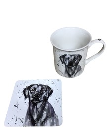 The Leonardo Collection Sketch Labrador Mug and Coaster Set