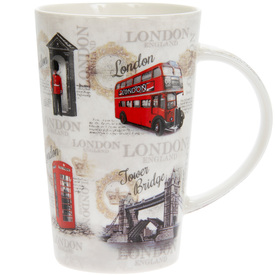 Vintage London Latte Mug Fine China by The Leonardo Collection LP41340