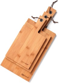 Progress 3 Piece Bamboo Paddle Chopping Board Set