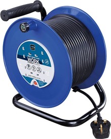 Masterplug 40 Metre Extension Lead Open Cable Reel with Handle