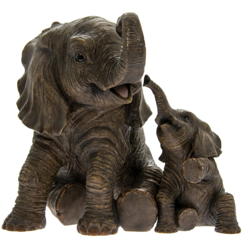 Elephant Playtime with Mother and Baby By Leonardo Africa Collection Figurine 