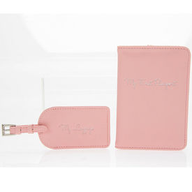 New Baby Girl Travel Set - My First Passport Cover & Luggage Tag
