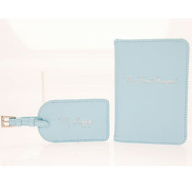 New Baby Boy Travel Set - My First Passport Cover & Luggage Tag