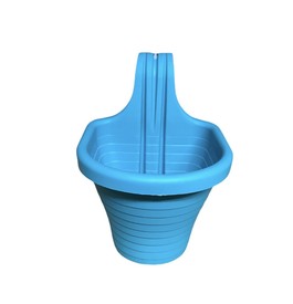 Small Turquoise Blue Hanging Plastic Flower Bucket