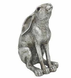 Silver Colour Moon Gazing Hare Ornament by The Leonardo Collection