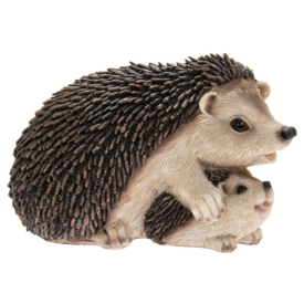 Hedgehog and Baby Statue Garden Animals Ornament Figurine