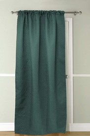 Country Club Embossed Thermal Door Curtain Green 117cm x 213cm