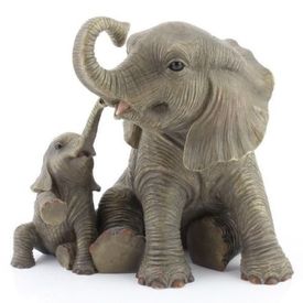 Elephant & Calf Statue By Leonardo Collection Playtime LP22819