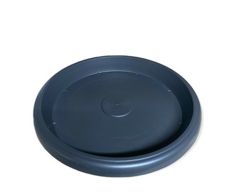 45cm Grey Round Plastic Plant Pot Saucer