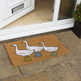 Geese Doormat 45cm x 75cm Coir Doormat Latex Backed