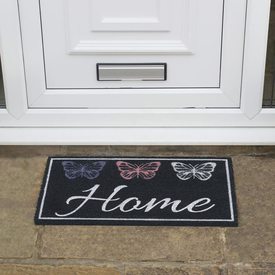 Butterflies Doormat Home Coir 40cm x 70cm Latex Backed