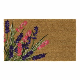 Lavender Flower Doormat 40cm x 70cm Coir Doormat Latex Backed