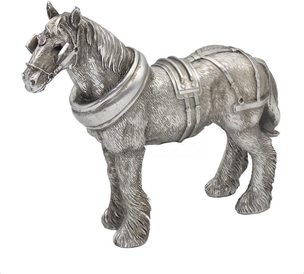 Silver Colour Shire Horse Ornament by The Leonardo Collection
