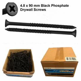 500x Black Phosphate Drywall Screw 4.8x 90mm Wood Screws Bugle Head Screws