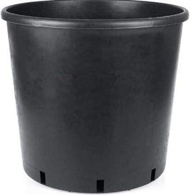 5-Pack Black Plastic Flower Planters 9" Nursery Pots 8 Litre Capacity (22.5cm Diameter x 22.5cm Height)