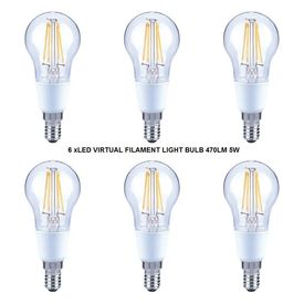 6 Lap E14 LED Filament Mini Globe Light Bulbs 5W Very Warm White SES 470Lm