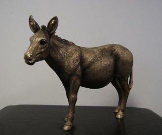 Bronze Effect Donkey Statue by Leonardo Collection
