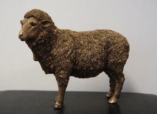 Bronze Effect Sheep Statue by Leonardo Collection