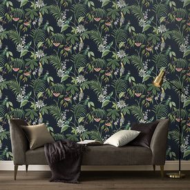 Superfresco Easy Adilah Dark Tropical Floral Wallpaper