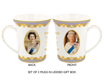 Queen Elizabeth II Set of 2 Mug Gift Set LP18204