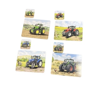 Set of 4 Table Placemats & Coasters - Tractor