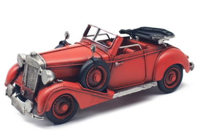 Vintage Red Car Tin Model LP49674