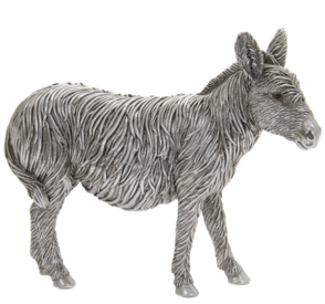 Silver Colour Standing Donkey Statue LP47809