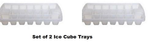 Set of 2x 19 Hole Large Plastic Ice Cube Tray Holder - Summer Ice Cubes