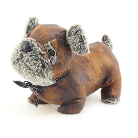 Faux Leather Pug Doorstop by The Leonardo Collection