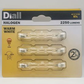 Pack of 3 Warm White Linear Halogen R7S Bulb 120Watt 78mm x 8.8mm