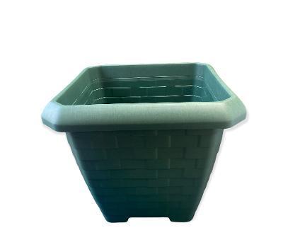 Green Square 44cm Plastic Plant Pot