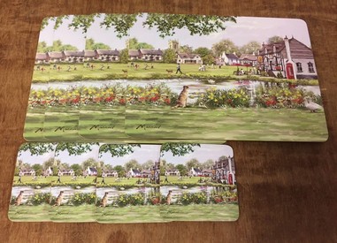Countryside Pub Placemats and Coasters Four of Each