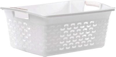 White Laundry Basket with Handles