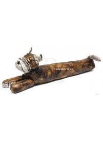 Faux Leather Brown Dog Draught Excluder