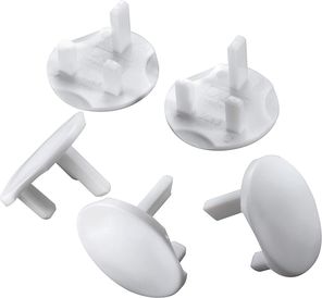 Masterplug Pack of 5 UK 3 Pin Child Safety Blanking Plug Socket Cover Protector