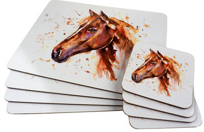 Horse Placemat Coaster Set